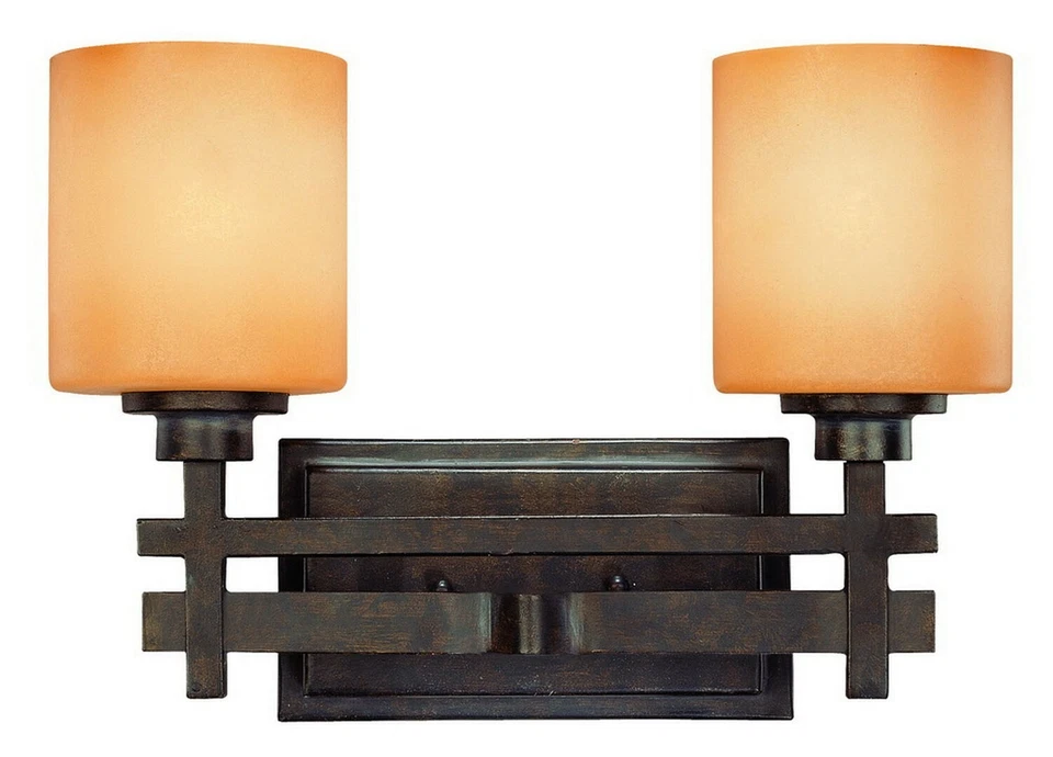 Dolan Designs 3862-74 2 light vanity wall lighting 14"W x 10.25"H Mission Bronze - Image 1 of 1