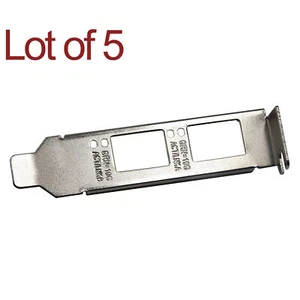5 Pcs Dual Port Low Profile Bracket for Intel X520-DA2,X520-SR2,E10G42BTDA - Photo 1/8