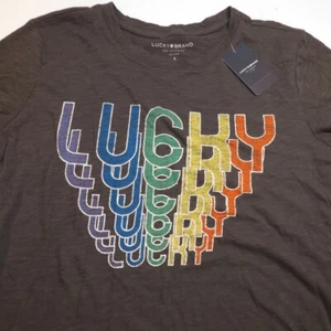 NEW NWT LUCKY BRAND JEANS RAINBOW PRIDE LGBTQ+ TEE T SHIRT Womens S - Picture 1 of 3