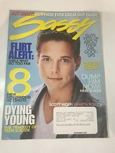 Vintage Sassy Magazine November 1996 Scott Wolf Cover 90’s Teen RARE - Bild 1 von 2