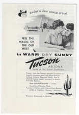Vintage Tucson Arizona Visitor And Convention Bureau Print Ad Tourism ~Fc096