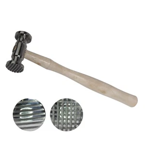 Texture Hammer Round Checkered & Wide Pinstripe Metal Wire Forming Tool - Picture 1 of 2