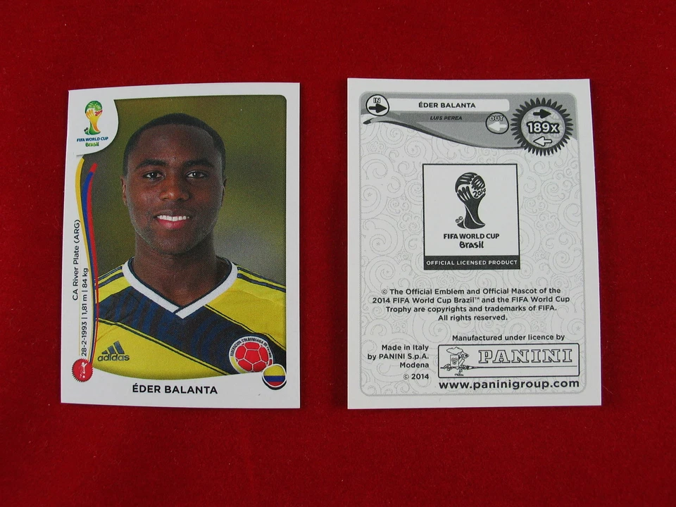 Panini World Cup 2014 Update "The Real" Eder Balanta Extra Special Sticker WC 14 189x