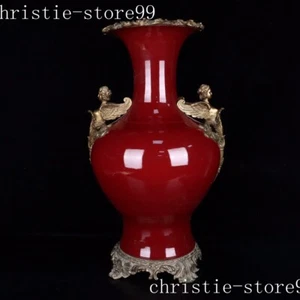 Vaso barattolo bottiglia vaso in porcellana intarsio bronzo angelo coppa zun vaso coppa - Foto 1 di 9