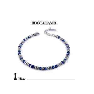 Bracciale uomo Boccadamo acciaio ed ematite blu ABR608B - Foto 1 di 2