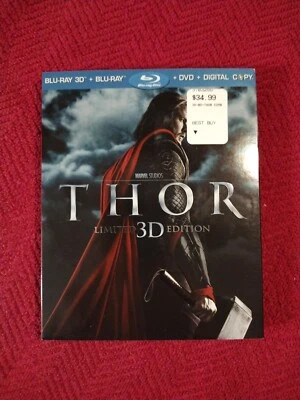 Thor (3D/Blu-ray/DVD, 2011, 3-Disc Set, Limited Edition, With Silpcover) Foto 1 de 4