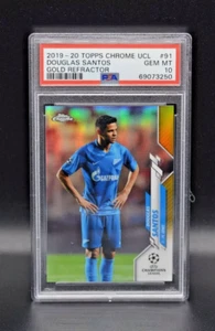 2019-20 Topps Chrome UCL Gold Refractor /50 PSA 10 Douglas Santos #91 Zenit - Bild 1 von 2