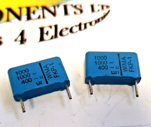 FKP1- 1000pf -1000V- 5% - 15mil Pitch     Wima Poly Prop Capacitor           X2 - Picture 1 of 1
