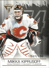 2003-04 (FLAMES) Titanium Hobby Jersey Number Parallels #17 Miikka Kiprusoff/150