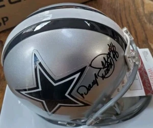 NICE AUTOGRAPHED Dallas Cowboys Darryl Johnston Mini Helmet JSA COA Signed - Picture 1 of 4