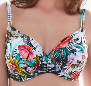 Top de bikini tropical Fantasie Wakaya balcón con aros sin relleno de apoyo - Imagen 1 de 3