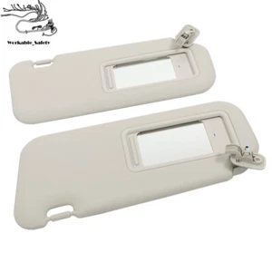 Pair Sun Visor Driver Passenger RH&LH Side Gray For 2010 2011 2012 2013 Mazda 3 - Picture 1 of 9