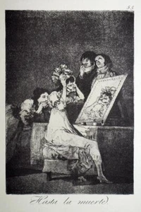 HASTA LA MUERTE Francisco de Goya, eau forte gravure de los caprichos - Imagen 1 de 2