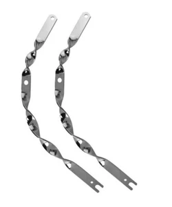 Chrome BACK LEGS Flat Twisted for 16" Bicycle Straight Classic Springer Fork New - Picture 1 of 1