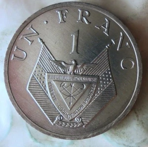 1985 Ruanda Franc - Exotische afrikanische Münze - AU - KOSTENLOSER VERSAND - BIN #GGG - Bild 1 von 2