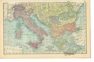 Antique 1903 Map of Southeastern Europe - Picture 1 of 1