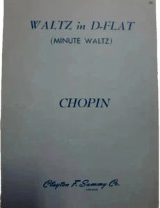 Chopin Waltz minute in D-flat Piano Sheet Music Revised by Clayton Summy 1955 - Picture 1 of 3