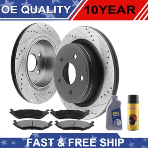 352mm Rear Brake Rotors and Ceramic Pads for 2005-2018 Dodge RAM 1500 with Fluid - Bild 1 von 6