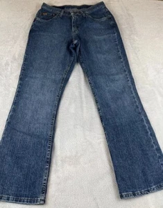 Riders womens medium wash denim straight leg blue jeans size 12P - Picture 1 of 9