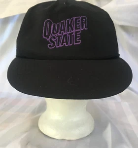 Quaker State Baseball Mütze Oil Cap schwarz lila bestickt Snapback Vintage 90er - Bild 1 von 10