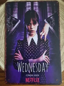 🍀 Blechschild Metallschild Film Wednesday Jenna Ortega Tin Sign - Bild 1 von 2