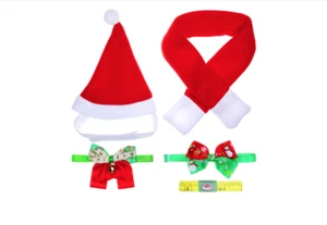 NUEVO Jovitec 5 Piezas Mascota Cachorro Perro Gato Navidad Santa Claus Abrigo Disfraz Conjunto - Imagen 1 de 3