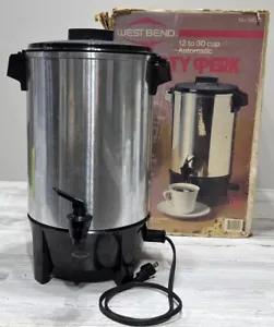 Vintage West Bend Party Perk 12 bis 30 Tassen Kaffeemaschine Automatik 58030 mit Box - Bild 1 von 16