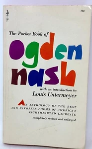 The Pocket Book Of Ogden Nash Introduction Louis Untermeyer 8th Printing 1973 - Picture 1 of 3