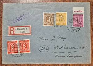 Deutschland SBZ - 40 Pf Ya R-Brief West-Sachsen OR - portogerecht geprüft! - Bild 1 von 4