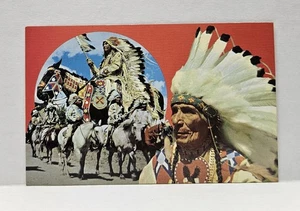Indianer Indianer Szenen, Häuptling volle Regalien, alte Postkarte nicht verschickt - Bild 1 von 2