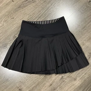 Ivivva Pleat The Heart Skirt In Black Size 12 Skort Pleated Tiered - Picture 1 of 3
