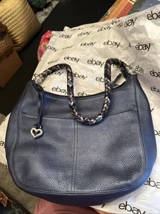 Bolso de Hombro Brighton Barbados Azul Cartera Correa Trenzada - Imagen 1 de 22