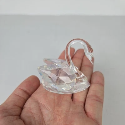 Cisne miniatura de cristal de Swarovski: pequeña estatuilla de 1 pulgada  Foto 1 de 4