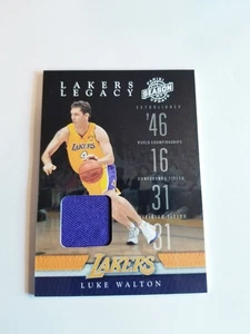 LUKE WALTON 2009-10 PANINI SEASON UPDATE LAKERS LEGACY JERSEY GAME WORN LAKERS  - Picture 1 of 3