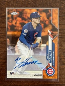 2020 Topps Chrome Update Sapphire Nico Hoerner Orange Auto /25 - Picture 1 of 2