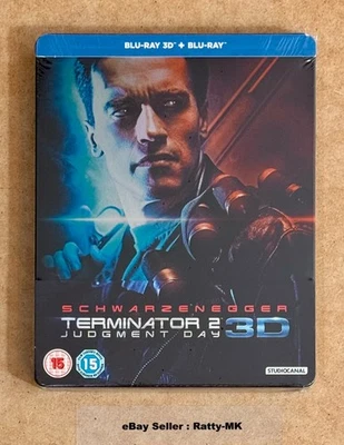 TERMINATOR 2 : JUDGMENT DAY - (UK) 3D + 2D BLU RAY STEELBOOK - NEW & SEALED - Image 1 of 4