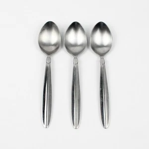 Lot of 3 Cambridge Silver CBS45 Pattern Oval Soup Spoons (Tablespoon) SS 8" - Picture 1 of 5