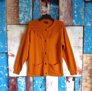 Damen Payeza offener Pullover Peru Style Langarm Knopfverschluss OHNE GRÖSSE Ocker - Bild 1 von 12