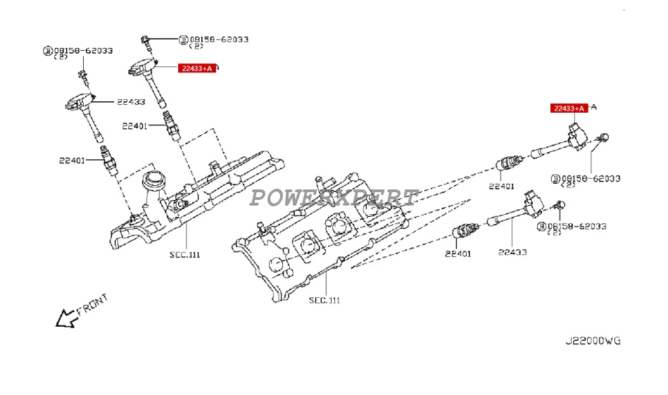 2011-2023 для Nissan Armada Infiniti QX56 QX80 4* OEM NGK катушка зажигания в сборе - Изображение 1 из 4