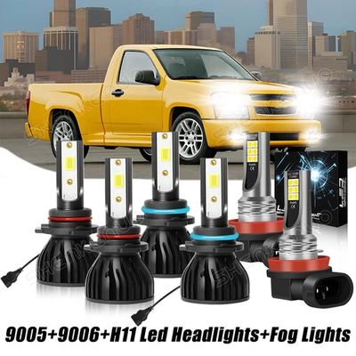 Faros LED altos/bajos 6X bombillas + luces antiniebla para Chevrolet Colorado 2004-2020 6000K Foto 1 de 4
