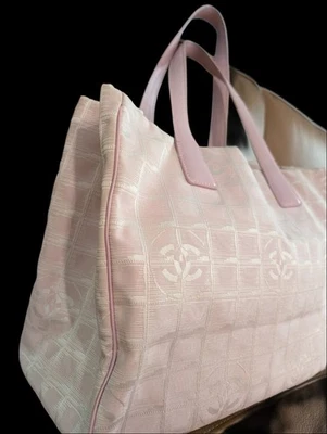 CHANEL Travel Line Tote Medium Pink Nylon - Image 1 of 4