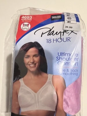 Sujetador Playtex 18 Hour 42D Ultimate Shoulder Comfort sin aros 4693 púrpura #32124 Foto 1 de 4