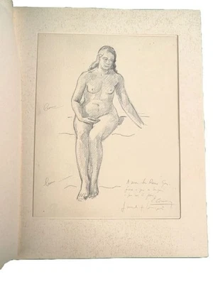 LA FONTAINE Songe de Vaux 3 DESSINS ORIGINAUX EUGENE CORNEAU RELIURE SIGNÉE 1952 - Photo 1/4