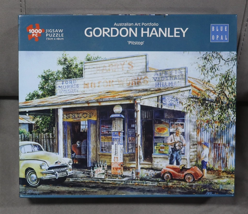 'PITSTOP' by GORDON HANLEY  1000 PIECE JIGSAW PUZZLE  (complete) - image 1 of 1