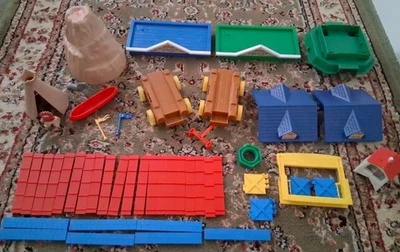 Piezas de piezas de troncos Lincoln ~ Techos Puertas Figura Tipi Banderas Plataforma++ Foto 1 de 4