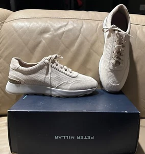 NWOB Men Peter Millar Wayfare Runner Shoes Size 11.5 Color Ivory  $250 MS24XF80 - Picture 1 of 14