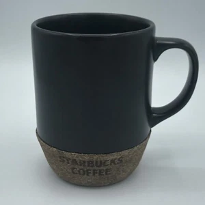 Taza de escritorio STARBUCKS cerámica negra con fondo de corcho 2009 18 oz. - Imagen 1 de 8