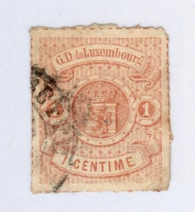 LUXEMBURGO 1865-1873 YVERT 16 USADO ESCUDO - Imagen 1 de 1