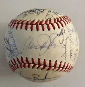 1987 Liga Nacional Equipo ALL STAR BOLA FIRMADA 29 SIGS - CARTA GWYNN/CARTER JSA - Imagen 1 de 6