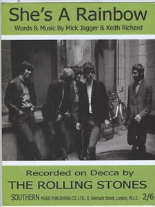 Rolling Stones - She's A Rainbow - Partituras - Mick Jagger Keith Richards Decca - Imagen 1 de 4